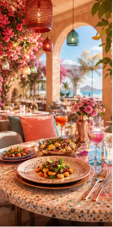 Colorful premium restaurant campaign setting